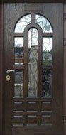 Дверь металлическая со стеклом №2